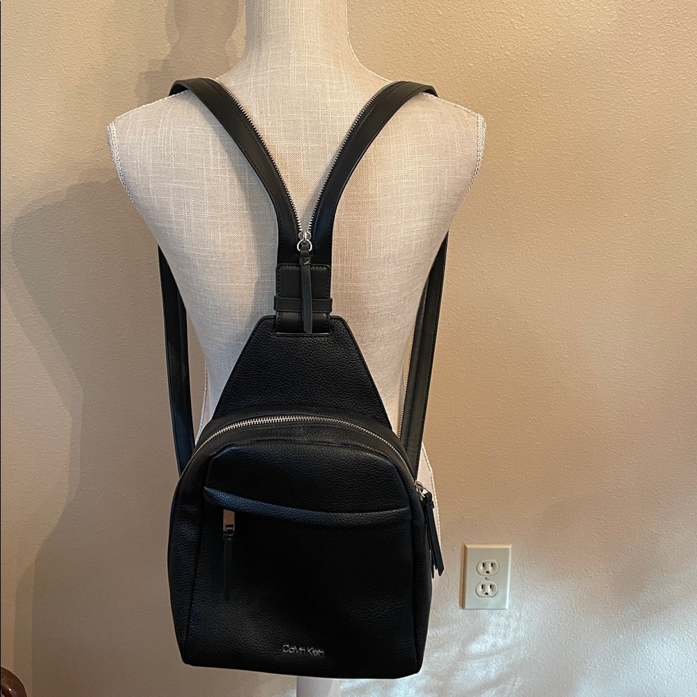 Calvin Klein Myra Faux Leather Convertible Backpack